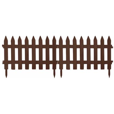 Tuinhekjes/borderranden - 21x stuks - kunststof - 1050 cm - bruin - tuinafscheiding - 60 x 40 cm