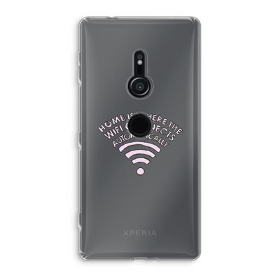 Home Is Where The Wifi Is: Sony Xperia XZ2 Transparant Hoesje