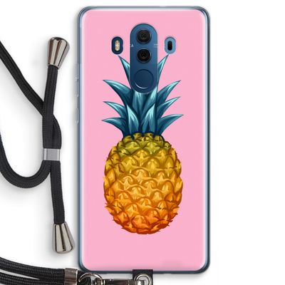 Grote ananas: Huawei Mate 10 Pro Transparant Hoesje met koord