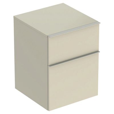 Geberit iCon kast laag 2 lade 45x60 cm, zandgrijs