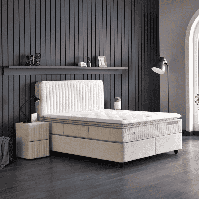 Boxspring Met Opbergruimte Bridabedd 180x200 Cm 7 Comfortzones & Medium & Hoge Instap SKYBEDD - Dekbed-Discounter.nl