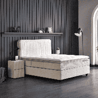 Boxspring Met Opbergruimte Bridabedd 180x200 Cm 7 Comfortzones & Medium & Hoge Instap SKYBEDD - Dekbed-Discounter.nl