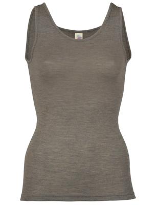 Dames Hemd Zijde Wol Engel Natur Kleur Walnut Maat 34/36 - Small
