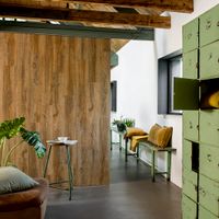 WallArt Planken hout-look gerecycled eikenhout vintagebruin - thumbnail