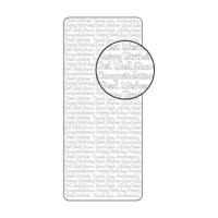 Vaessen Creative • sticker 10x23cm 10pcs goud diverse engelse teksten