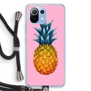 Grote ananas: Xiaomi Mi 11 Lite Transparant Hoesje met koord