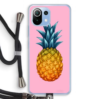 Grote ananas: Xiaomi Mi 11 Lite Transparant Hoesje met koord