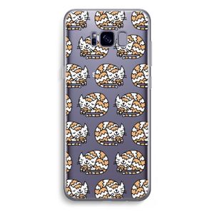 Slapende poes: Samsung Galaxy S8 Plus Transparant Hoesje