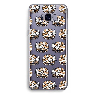 Slapende poes: Samsung Galaxy S8 Plus Transparant Hoesje