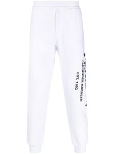 Alexander McQueen pantalon de jogging à logo imprimé - Blanc