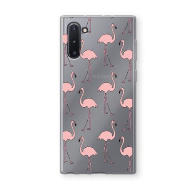Anything Flamingoes: Samsung Galaxy Note 10 Transparant Hoesje