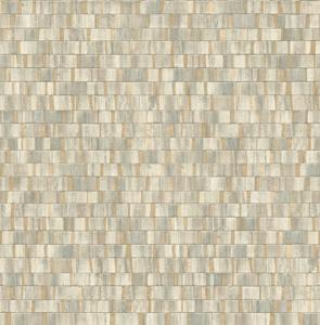 Dutch Wallcoverings Artisan Small Metallic Wood - Dark Green