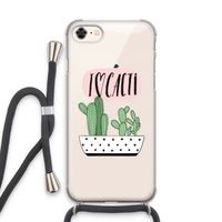 I love cacti: iPhone 8 Transparant Hoesje met koord