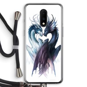 Yin Yang Dragons: OnePlus 7 Transparant Hoesje met koord