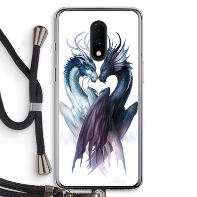 Yin Yang Dragons: OnePlus 7 Transparant Hoesje met koord