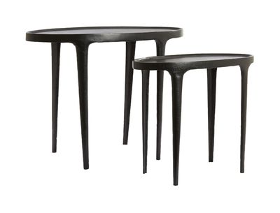 Light & Living Bijzettafel 'Arica' Set van 2 stuks, kleur Mat Zwart