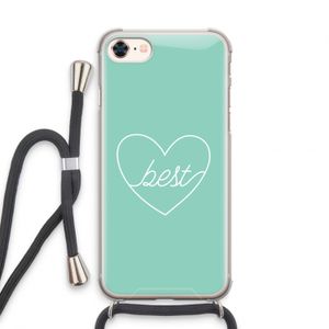 Best heart pastel: iPhone 7 Transparant Hoesje met koord