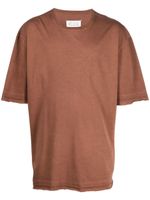Maison Margiela t-shirt à effet usé - Marron