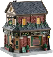 Lemax golden rose cigars verlicht kersthuisje Caddington Village 2018