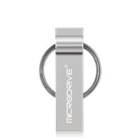 MicroDrive 64GB USB 2 0 metalen sleutelhanger U disk (grijs)