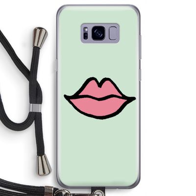 Kusje: Samsung Galaxy S8 Transparant Hoesje met koord