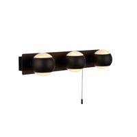 Searchlight Badkamer wandlampFlare 3-lichts zwart - 83201-3BK