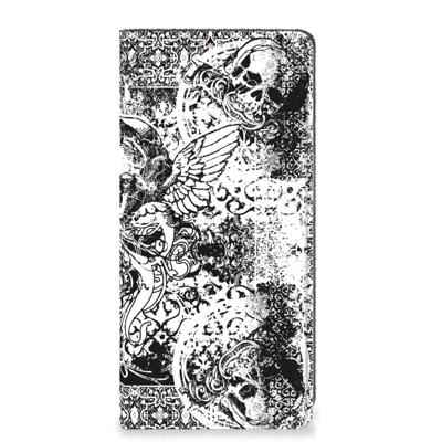Mobiel BookCase OPPO A54 5G | A74 5G | A93 5G Skulls Angel Mobiel BookCase OPPO A54 5G | A74 5G | A93 5G Skulls Angel