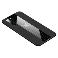 Voor Huawei P30 Pro XINLI stiksels doek Textue schokbestendige TPU beschermhoes (zwart)