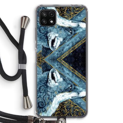 Golden Fox: Samsung Galaxy A22 5G Transparant Hoesje met koord