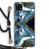 Golden Fox: Samsung Galaxy A22 5G Transparant Hoesje met koord