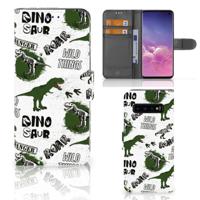 Telefoonhoesje | Met pasjeshouder | voor Samsung Galaxy S10 Dinosaurus