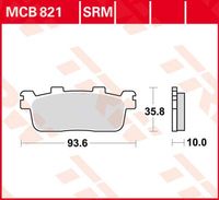 TRW Remblokken, en remschoenen voor de moto, MCB821SRM Sinter maxi scooter