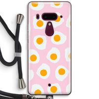 Dancing eggs: HTC U12+ Transparant Hoesje met koord
