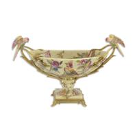 A BRONZE MOUNTED PORCELAIN BOWL ON STAND