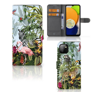 Telefoonhoesje met Pasjes voor Samsung Galaxy A03 Jungle