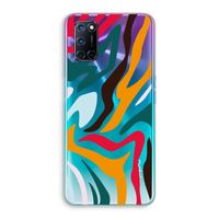 Colored Zebra: Oppo A72 Transparant Hoesje