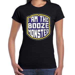 Halloween booze monster verkleed t-shirt zwart voor dames