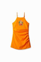 Arty korte jurk - ORANGE - S