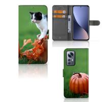 Xiaomi 12 Pro | Telefoonhoesje | Met pasjeshouder | Kitten