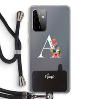 Pink Bouquet: Samsung Galaxy A72 5G Transparant Hoesje met koord
