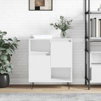 Dressoir 60x35x70 cm bewerkt hout wit - thumbnail