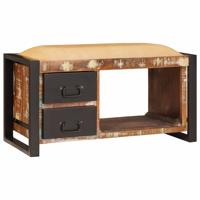 Opslagbank Multikleur 80 x 35 x 40 cm Massief gerecycled hout