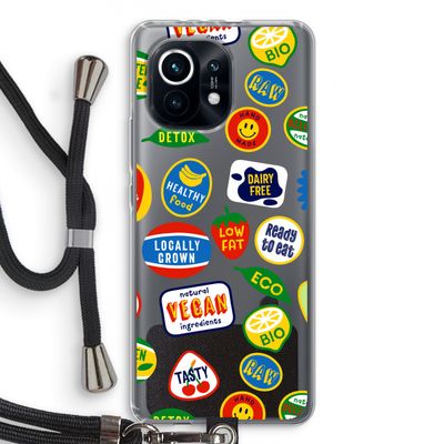 Fruitsticker: Xiaomi Mi 11 Transparant Hoesje met koord