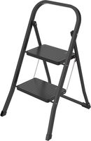 Brasq trapladder SL200, metaal, zwart, 2 treden Brasq trapladder SL200, metaal, zwart, 2 treden