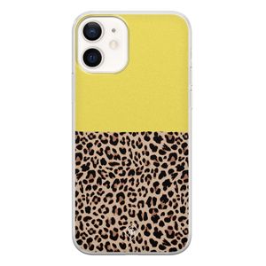 iPhone 12 siliconen hoesje - Luipaard geel