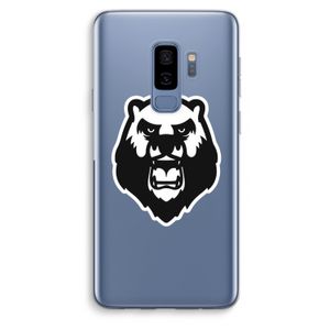 Angry Bear (white): Samsung Galaxy S9 Plus Transparant Hoesje