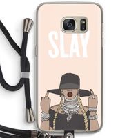 Slay All Day: Samsung Galaxy S7 Transparant Hoesje met koord Slay All Day: Samsung Galaxy S7 Transparant Hoesje met koord