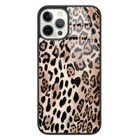 iPhone 12 Pro glazen hardcase - Golden wildcat