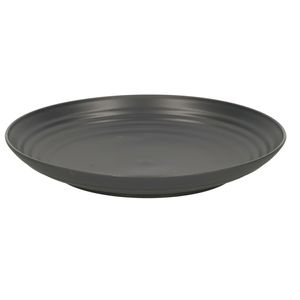 Rond bord/camping bord - D22 cm - zwart - kunststof - onbreekbaar