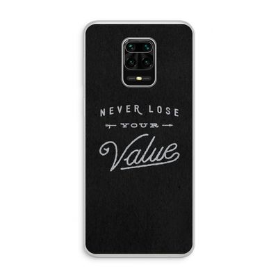 Never lose your value: Xiaomi Redmi Note 10 Lite Transparant Hoesje